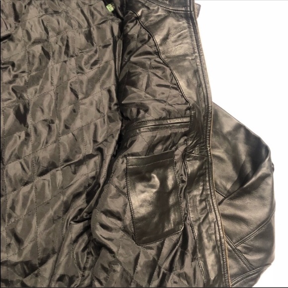 Decrum Jackets & Coats Real Leather Bomber Men Black Jacket New